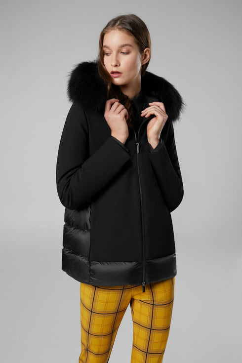 Parka medio Donna Winter Hybrid Zar Lady FUR Nero RRD- Francavilla Moda