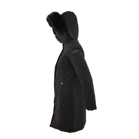 Parka Winter Long Lady Fur con pelliccia Nero RRD- Francavilla Moda
