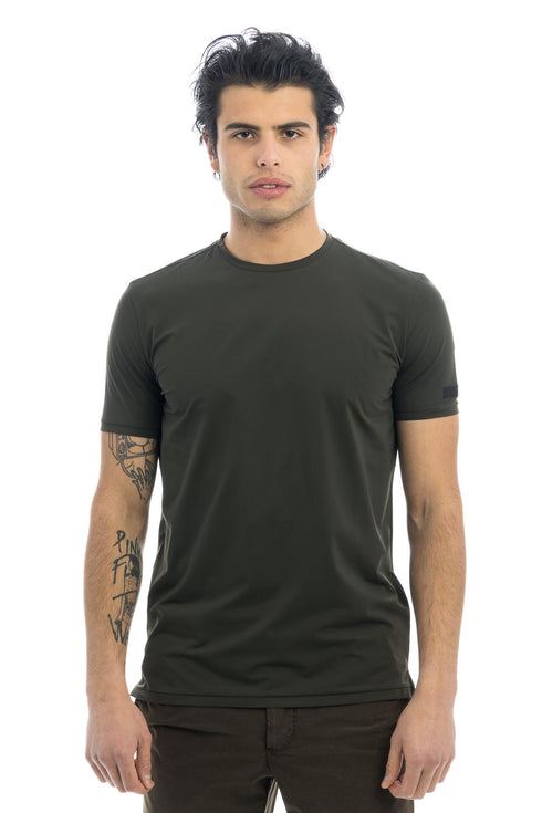 T-Shirt Uomo traspirante a girocollo Verde militare RRD- Francavilla Moda