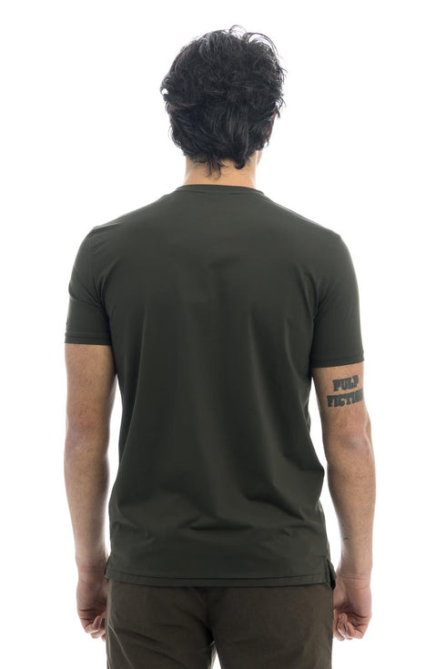 T-Shirt Uomo traspirante a girocollo Verde militare RRD- Francavilla Moda