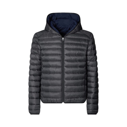 Piumino Uomo Ezra Eco reversibile Blu grigio SAVE THE DUCK- Francavilla Moda