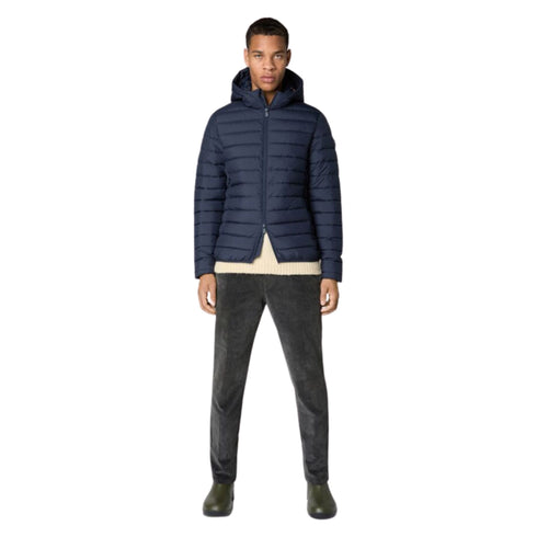 Piumino Uomo Lucas Eco con cappuccio Blu SAVE THE DUCK- Francavilla Moda