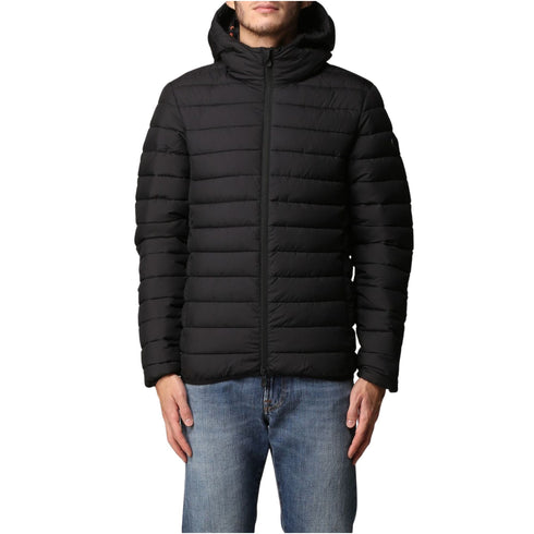 Piumino Uomo Lucas Eco con cappuccio Nero SAVE THE DUCK- Francavilla Moda