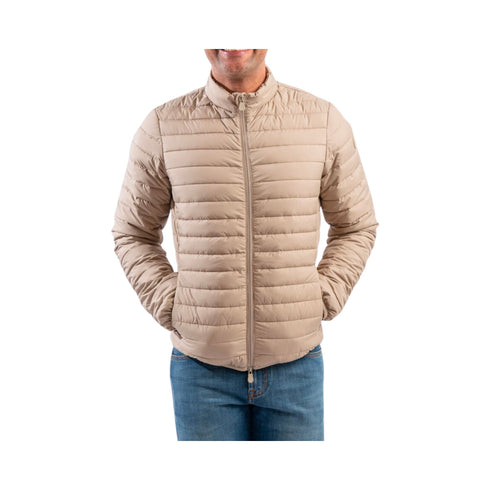 Save The Duck Piumino corto Piumino Uomo trapuntato orizzontale Beige - Francavilla Moda