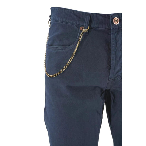 Siviglia Pantaloni Pantalone Uomo con accessorio catena Blu A22-SIVIGLIAPQ2001C0251-705-32 - Francavilla Moda