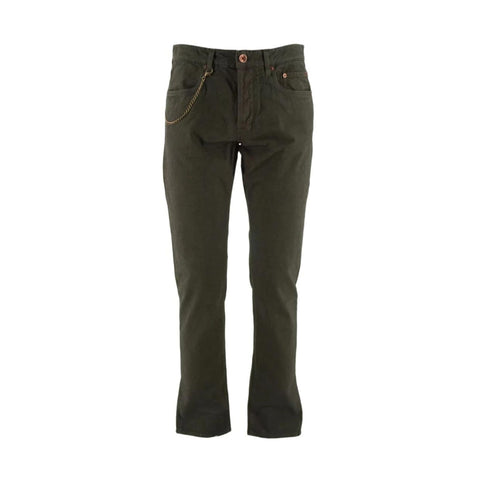 Siviglia Pantaloni Pantalone Uomo con accessorio catena Verde - Francavilla Moda