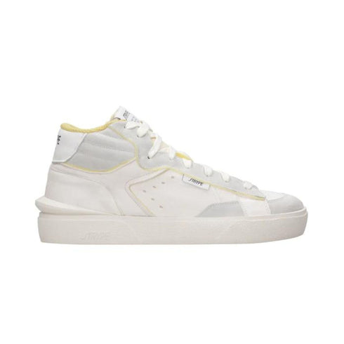 Strype Sneakers Sneakers Uomo alte con bordi in contrasto Bianco - Francavilla Moda