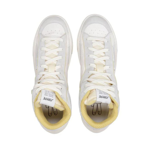 Strype Sneakers Sneakers Uomo alte con bordi in contrasto Bianco - Francavilla Moda