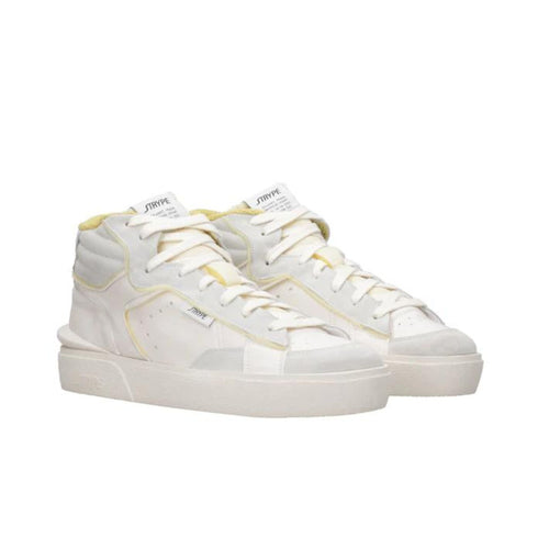 Strype Sneakers Sneakers Uomo alte con bordi in contrasto Bianco - Francavilla Moda