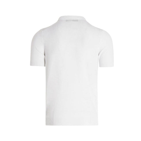 Polo Uomo con finiture a coste sui bordi Bianco TAGLIATORE- Francavilla Moda