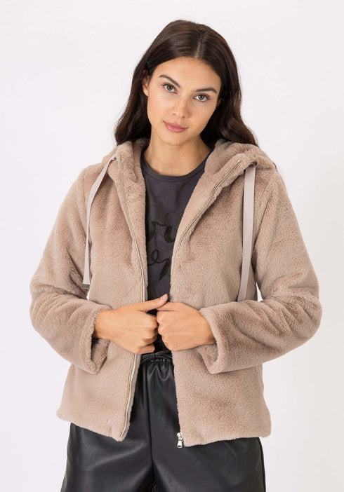 Cappotto Donna in pelliccia Cammello TIFFOSI- Francavilla Moda