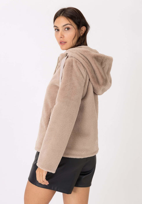 Cappotto Donna in pelliccia Nero TIFFOSI- Francavilla Moda