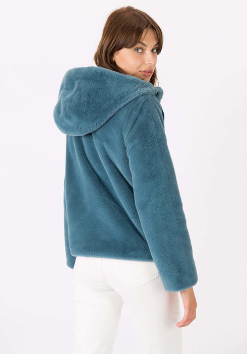 Cappotto Donna in pelliccia Nero TIFFOSI- Francavilla Moda