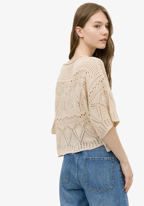 Maglia Donna girocollo ricamata Beige TIFFOSI- Francavilla Moda