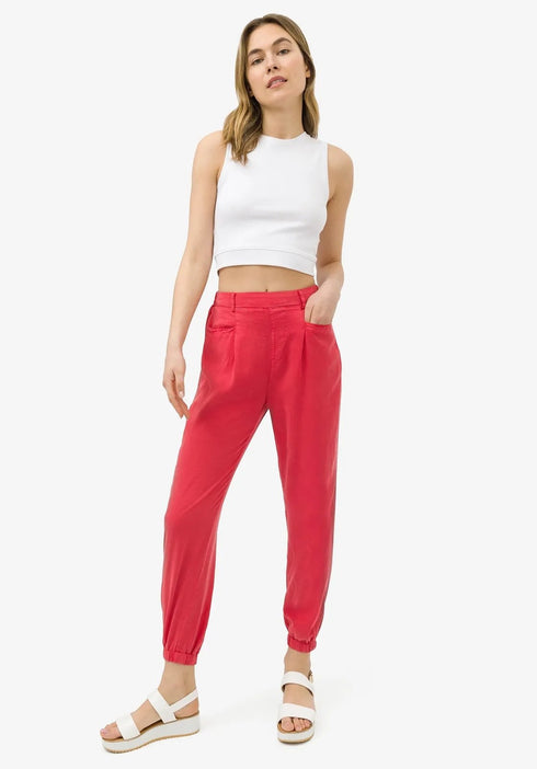 Pantalone Donna con vita elastica Rosso TIFFOSI- Francavilla Moda