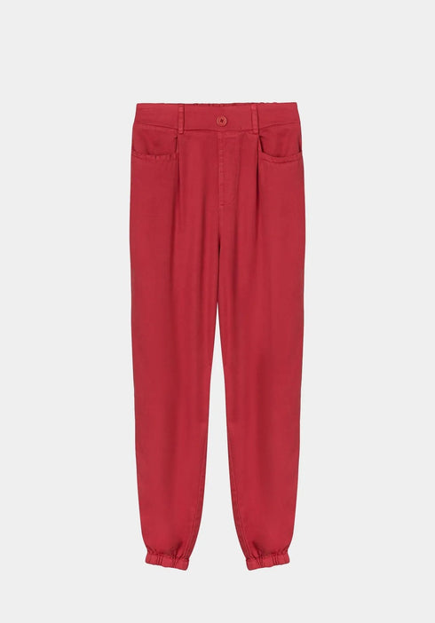 Pantalone Donna con vita elastica Rosso TIFFOSI- Francavilla Moda