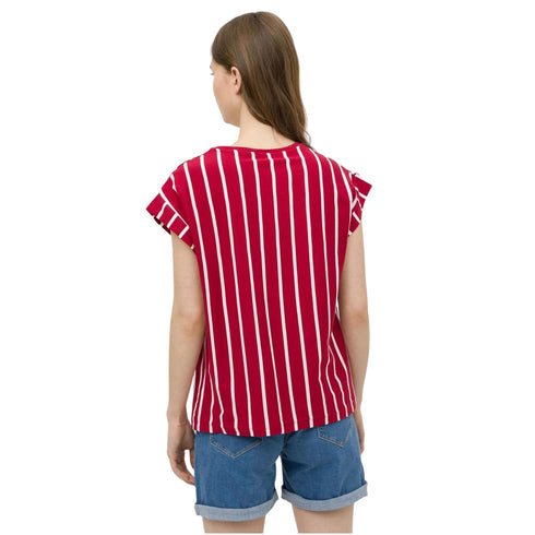 T-shirt Donna a righe con stampa Rossa TIFFOSI- Francavilla Moda