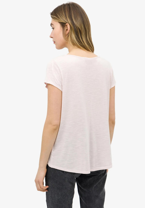 T-shirt Donna in cotone con intreccio Rosa TIFFOSI- Francavilla Moda