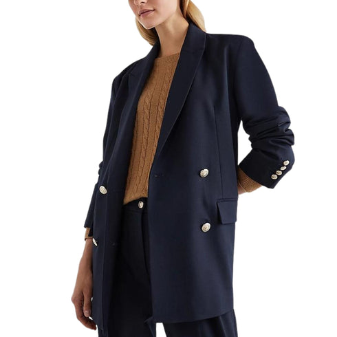 Blazer Donna doppiopetto con stemma sui bottoni Blu TOMMY HILFIGER- Francavilla Moda