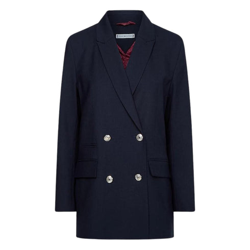 Blazer Donna doppiopetto con stemma sui bottoni Blu TOMMY HILFIGER- Francavilla Moda