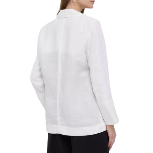 Blazer Donna in lino monopetto Bianco TOMMY HILFIGER- Francavilla Moda