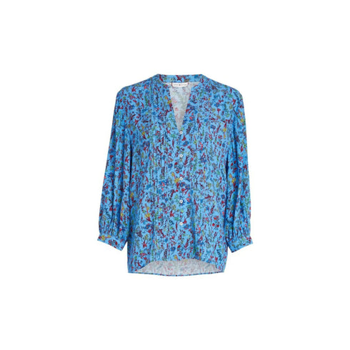 Blusa Donna con fantasia a fiori multicolor Azzurro TOMMY HILFIGER- Francavilla Moda