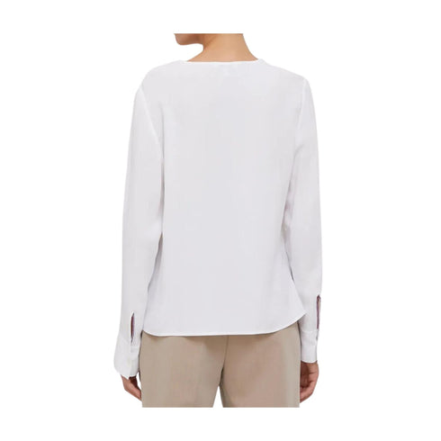 Tommy Hilfiger Blusa Blusa Donna con scollo a V Bianco - Francavilla Moda