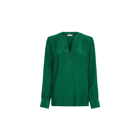 Blusa Donna con scollo a V Verde TOMMY HILFIGER- Francavilla Moda