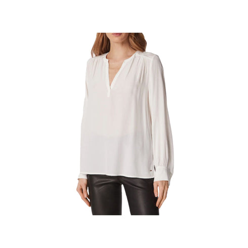 Blusa Donna con scollo a V Bianca TOMMY HILFIGER- Francavilla Moda