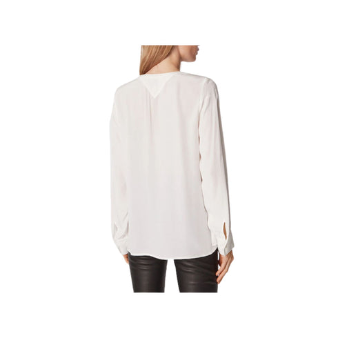 Blusa Donna con scollo a V Bianca TOMMY HILFIGER- Francavilla Moda