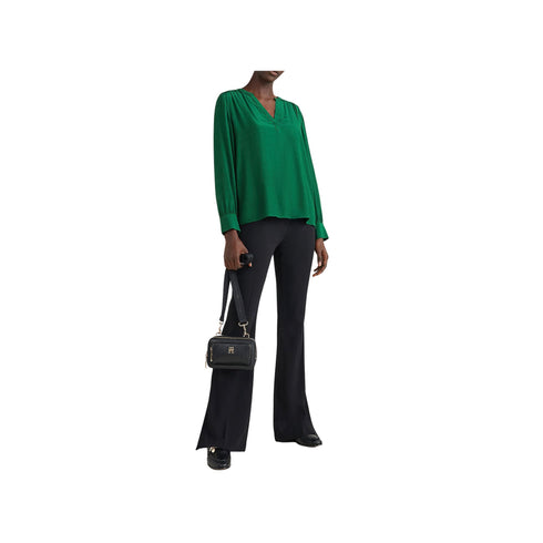 Blusa Donna con scollo a V Verde TOMMY HILFIGER- Francavilla Moda