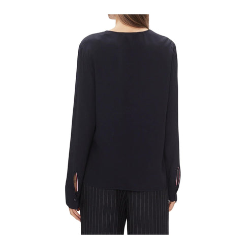 TOMMY HILFIGER Blusa Blusa Donna con spacchi laterali Blu - Francavilla Moda