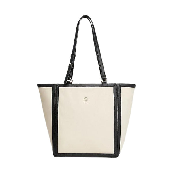 Tommy Hilfiger Borsa Borsa Donna con logo impresso Burro nero - Francavilla Moda