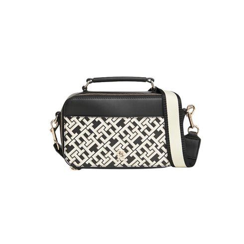 Tommy Hilfiger Borsa a spalla Borsa Donna con motivo monogramma Nero burro - Francavilla Moda