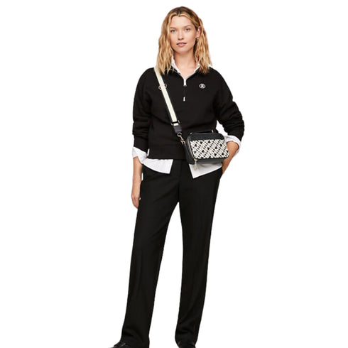 Tommy Hilfiger Borsa a spalla Borsa Donna con motivo monogramma Nero burro - Francavilla Moda