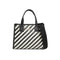 Tommy Hilfiger Borsa a mano Borsa Donna con righe zigzag Nero burro - Francavilla Moda