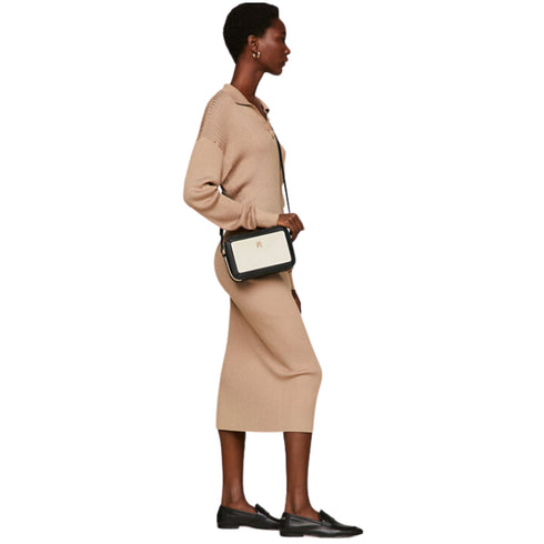 Tommy Hilfiger Borsa a spalla Borsa Donna modello Essential con finiture in contrasto Burro nero - Francavilla Moda