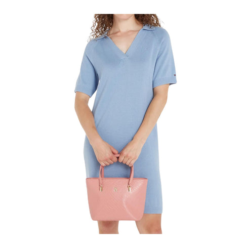 Tommy Hilfiger Borsa a spalla Borsa Donna shopper TH monogram Rosa - Francavilla Moda