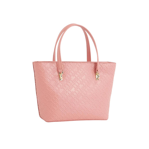 Tommy Hilfiger Borsa a spalla Borsa Donna shopper TH monogram Rosa - Francavilla Moda