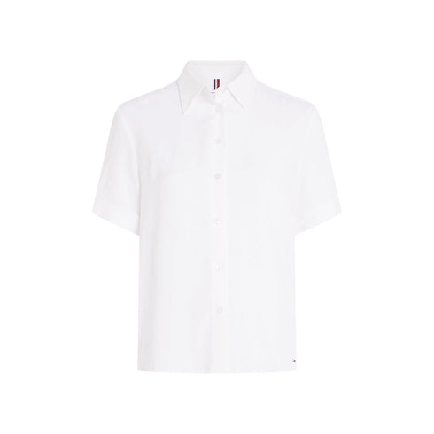 TOMMY HILFIGER Camicia casual Camicia Donna a maniche corte Bianco P24-TOMMY HILFIGERWW0WW41831-YCF-36 - Francavilla Moda