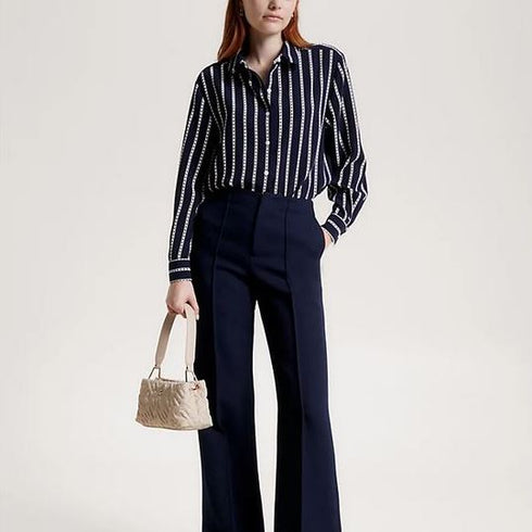 Camicia Donna a righe Bianco blu Tommy Hilfiger- Francavilla Moda