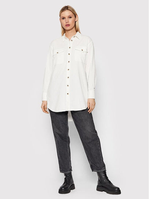 Camicia Donna Corduroy Over Panna TOMMY HILFIGER- Francavilla Moda