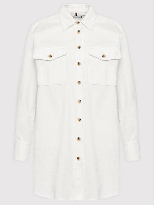 Camicia Donna Corduroy Over Panna TOMMY HILFIGER- Francavilla Moda