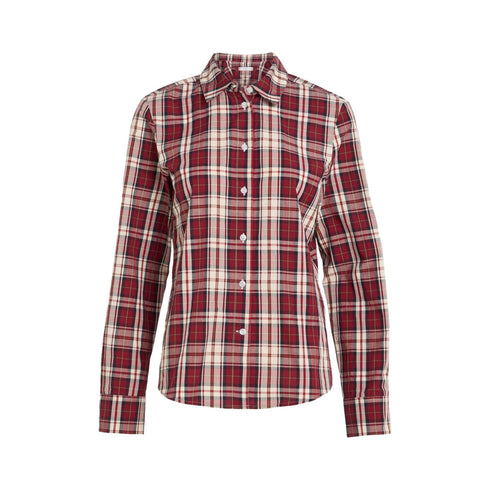 Camicia Donna in tartan Bordeau nero Tommy Hilfiger- Francavilla Moda