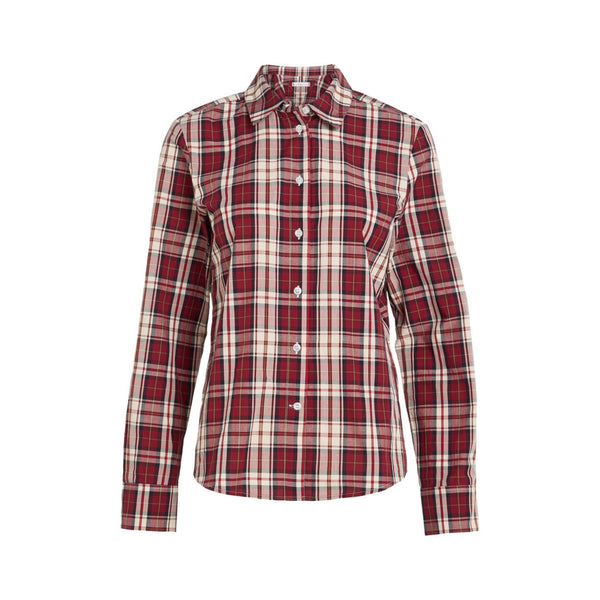 Camicia Donna in tartan Bordeau nero Tommy Hilfiger- Francavilla Moda