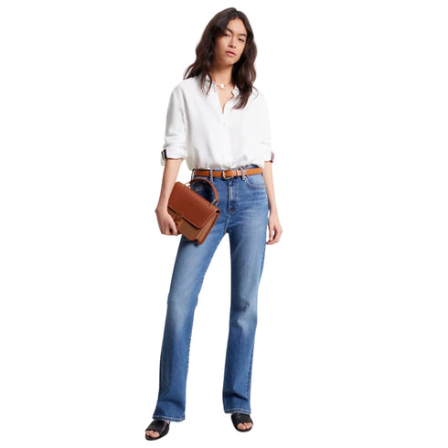 Camicia Donna in twill di viscosa Bianco Tommy Hilfiger- Francavilla Moda