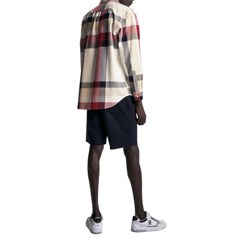 Camicia Uomo a quadri con taschino Bianco rosso blu Tommy Hilfiger- Francavilla Moda