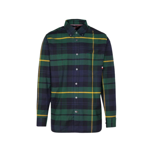 Camicia Uomo a quadri regular fit Blu verde giallo Tommy Hilfiger- Francavilla Moda