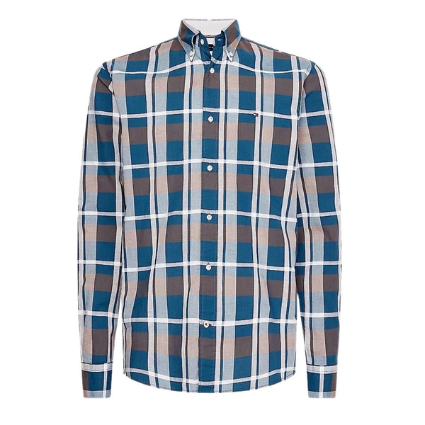 Camicia Uomo a quadri scozzesi Ottanio khaki TOMMY HILFIGER- Francavilla Moda