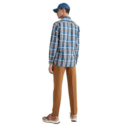 Camicia Uomo a quadri scozzesi Ottanio khaki TOMMY HILFIGER- Francavilla Moda